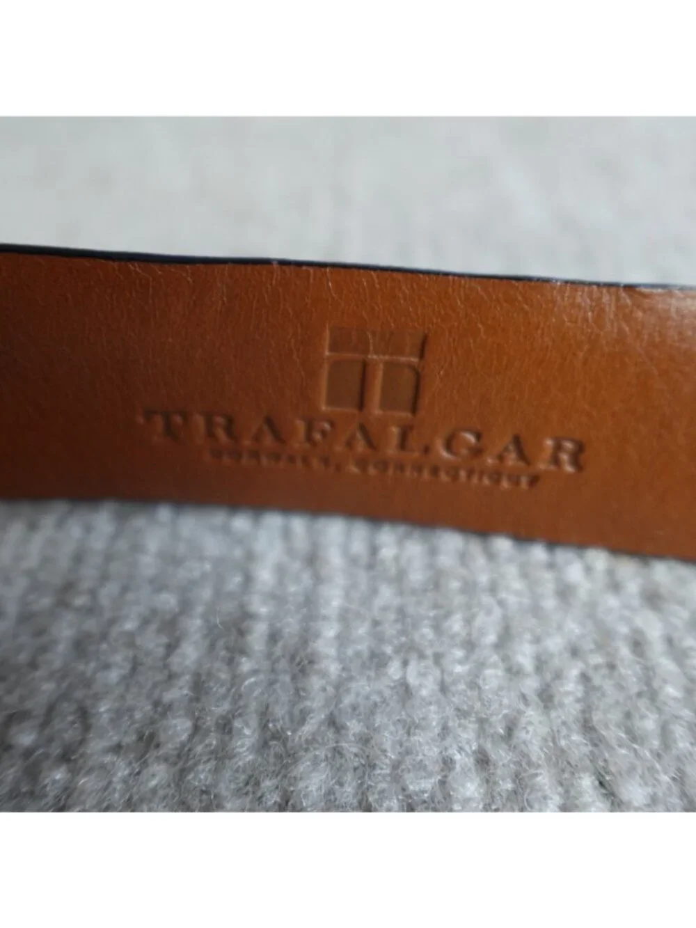 Traffalgar Mens Belt 36 Black Lined Glazed American Alligator Dress